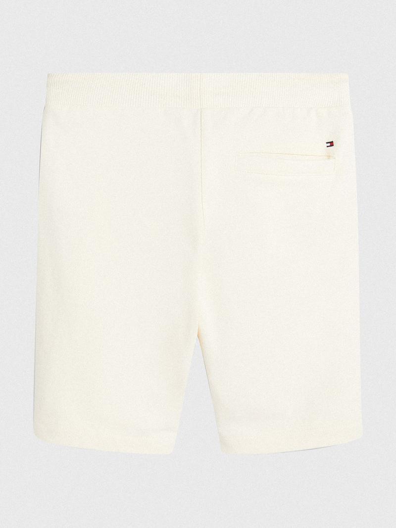 Fiú Tommy Hilfiger Natural-Dye Rövidnadrág Fehér | HU 2186YXF